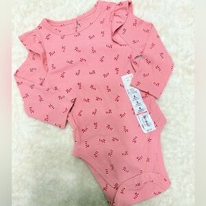 Baby Girl Jumping Beans Pink Candy Cane Bodysuit